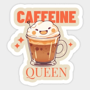 Caffeine queen coffee Sticker